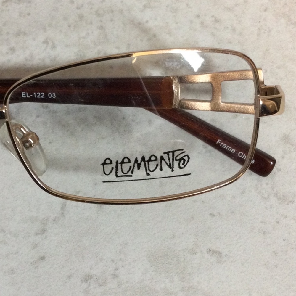 NWT Elements gold metal eyeglasses new old stock - Picture 14 of 16